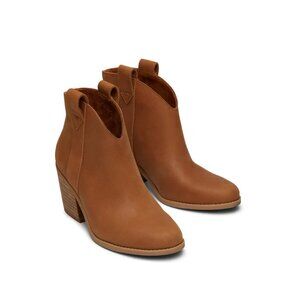 NEW TOMS Constance Boots - Leather in tan For Women1225 2s7
